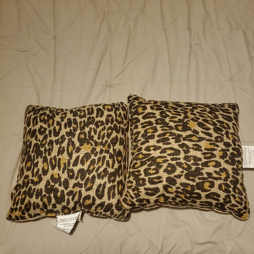 Cheetah print pillows